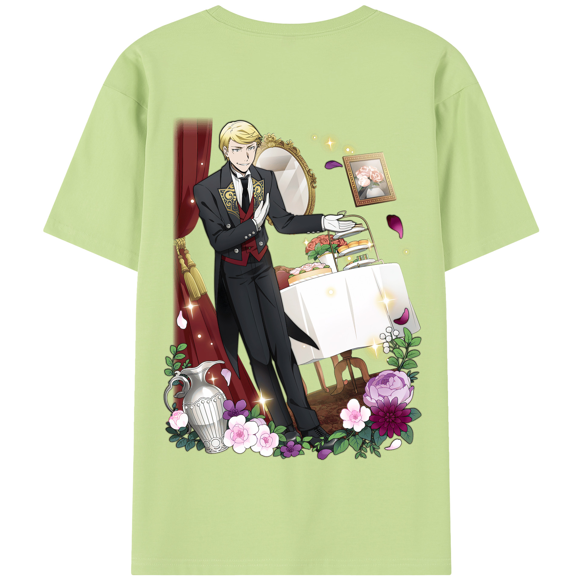 （画像用） 文豪ストレイドッグス Bungo Stray Dogs 綿100％半袖Tシャツ（背面プリント）